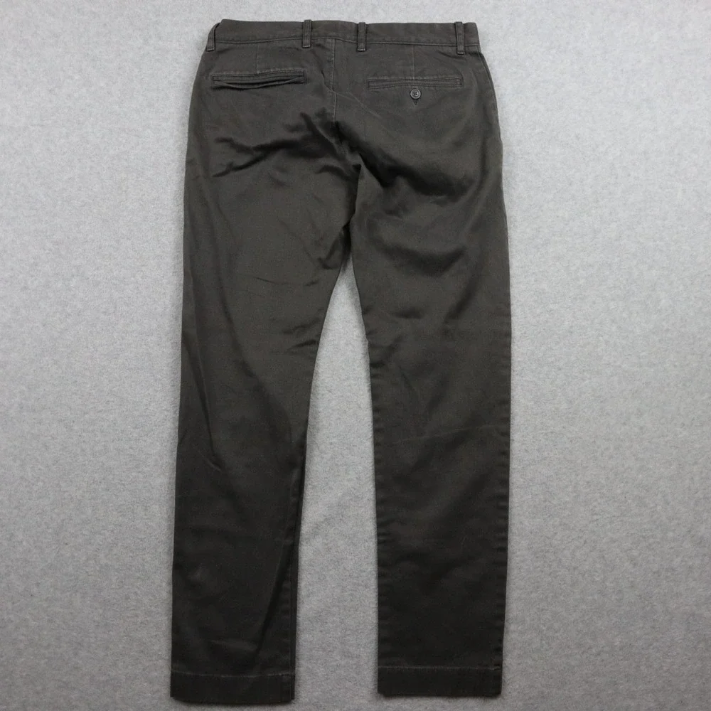 J Crew Pants Mens 30x30 484 Slim Fit Stretch Chino Casual  Flat Front Dark Brown